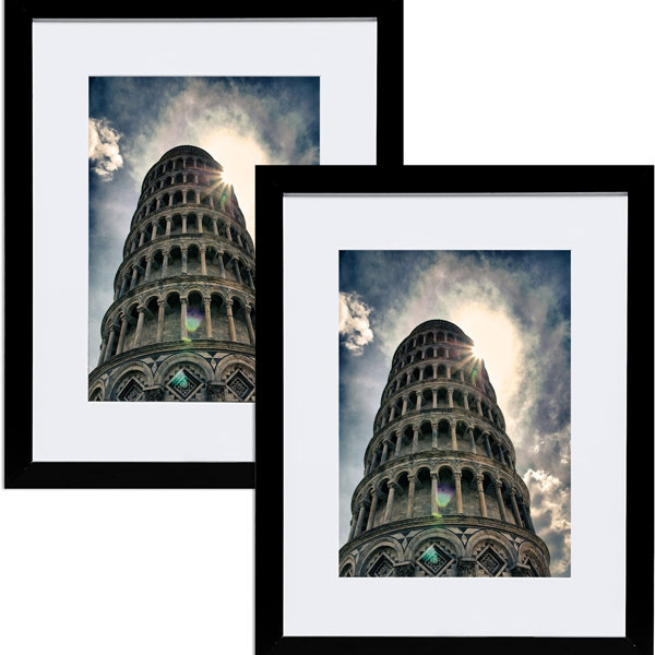 Latitude Run® Wood Digital Picture Frame Set of 2 Wayfair